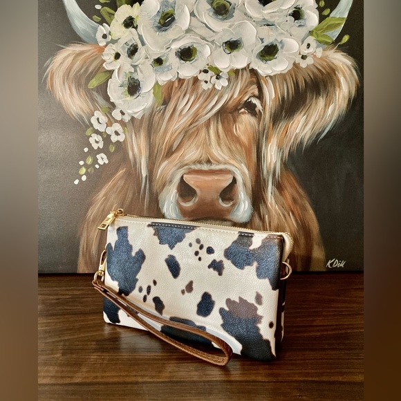 Jen & Co Handbags - Cow Print | Clutch Purse | Jen & Co.